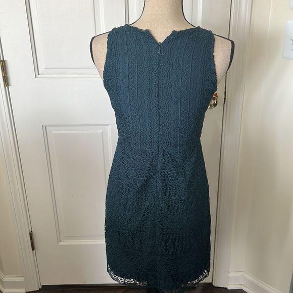 LOFT OUTLET TEAL LACE DRESS - Picture 9 of 13